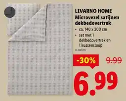Lidl Microvezel satijnen dekbedovertrek aanbieding