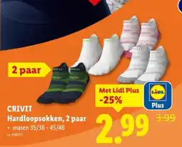 Lidl Hardloopsokken, 2 paar aanbieding