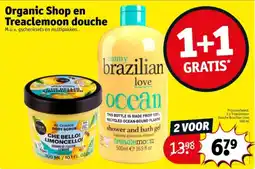 Kruidvat Organic shop en treaclemoon douche aanbieding