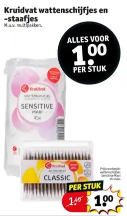 Kruidvat Kruidvat watte staafjes aanbieding