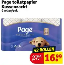 Kruidvat Page toiletpapier Kussenzacht aanbieding