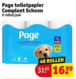 Kruidvat Page toiletpapier Compleet Schoon aanbieding