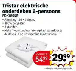 Kruidvat Tristar elektrische onderdeken 2 persoons aanbieding