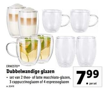 Lidl Dubbelwandige glazen aanbieding
