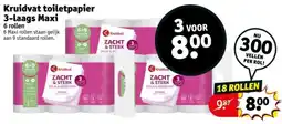 Kruidvat Kruidvat toiletpapier 3 laags Maxi aanbieding