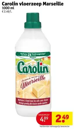 Kruidvat Carolin vloerzeep Marseille aanbieding