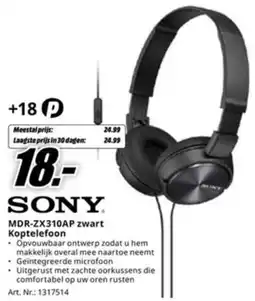 MediaMarkt Sony Koptelefoon aanbieding