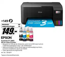 MediaMarkt Epson EcoTank ET-2865 All-In-One-Printer aanbieding