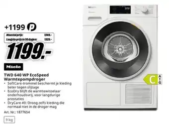 Miele TWD 640 WP EcoSpeed Warmtepompdroger