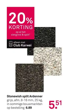Karwei Stonewish split Ardenner aanbieding