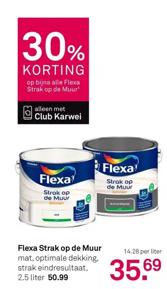 Karwei Flexa Strak op de Muur aanbieding