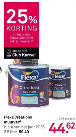 Karwei Flexa Creations muurverf aanbieding