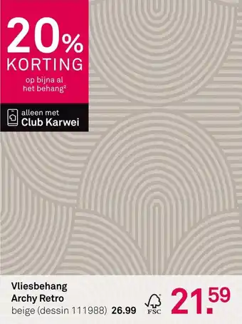 Karwei Vliesbehang archy retro aanbieding