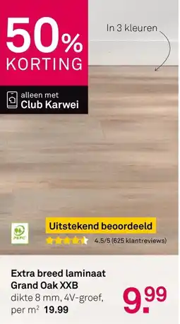Karwei Extra breed laminaat Grand Oak XXB aanbieding