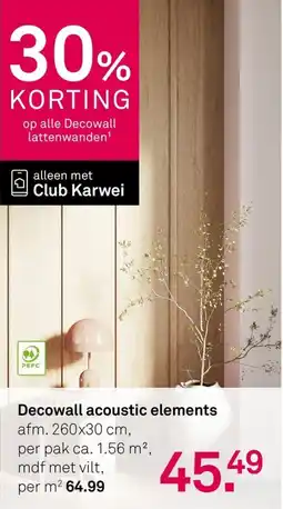Karwei Decowall acoustic elements aanbieding