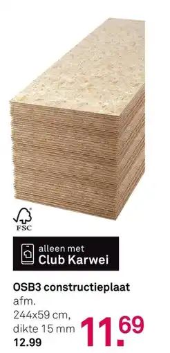 Karwei OSB3 constructieplaat aanbieding