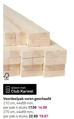 Karwei Voordeelpak vuren geschaafd aanbieding