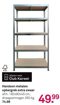 Karwei Handson metalen opbergrek extra zwaar aanbieding