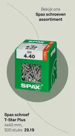 Karwei Spax schroef T-Star Plus aanbieding