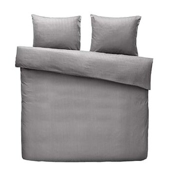 Leen Bakker Royal dekbedovertrek Oscar - zilvergrijs - 240x200/220 cm - Leen Bakker aanbieding