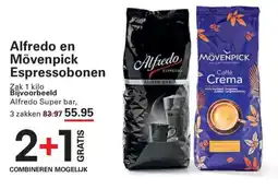Sligro Alfredo en mövenpick espressobonen aanbieding