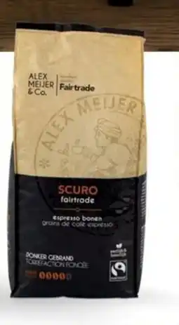 Sligro Alex meijer espressobonen scuro fairtrade aanbieding