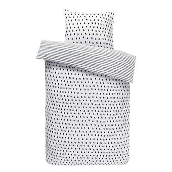 Leen Bakker Comfort dekbedovertrek Dany - zwart/wit - 140x200/220 cm - Leen Bakker aanbieding