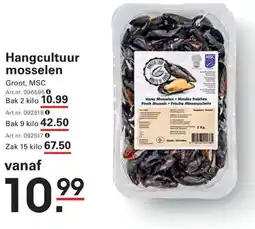 Sligro Hangcultuur mosselen Groot MSC aanbieding