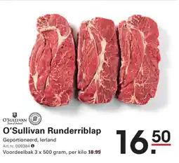 Sligro O'Sullivan Runderriblap aanbieding