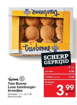 Sligro Très bonne luxe hamburger broodjes aanbieding