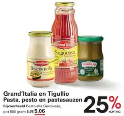 Sligro Grand'Italia en Tigullio Pasta, pesto en pastasauzen aanbieding