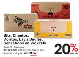 Sligro Bits, Cheetos, Doritos, Lay's Bugles, Sensations en Wokkels aanbieding
