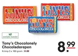 Sligro Tony's Chocolonely Chocoladerepen aanbieding