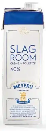 Sligro Meyerij Slagroom Zonder suiker 40% aanbieding