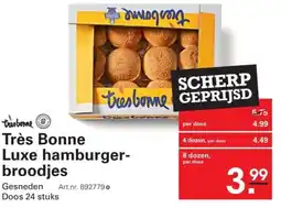 Sligro Très Bonne Luxe hamburgerbroodjes aanbieding