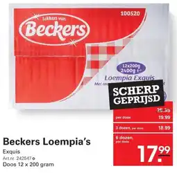 Sligro Beckers Loempia's Exquis aanbieding