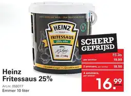 Sligro Heinz Fritessaus 25% aanbieding