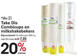 Sligro Take Dis Combicups en milkshakebekers aanbieding