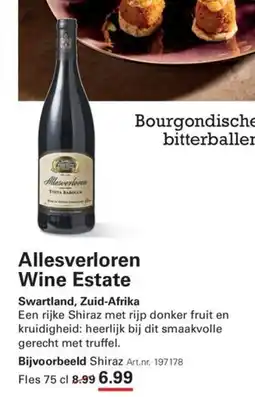 Sligro Allesverloren Wine Estate aanbieding