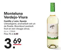 Sligro Monteluna Verdejo-Viura aanbieding