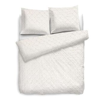 Leen Bakker HnL Living dekbedovertrek Como - wit - 240x220 - Leen Bakker aanbieding