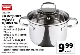Lidl Roestvrijstalen kookpot aanbieding