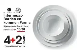 Sligro Intermezzo Borden en kommen Parma aanbieding