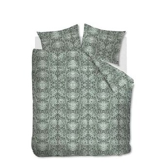 Leen Bakker Ambiante dekbedovertrek Ruya - groen - 200x200/220 cm - Leen Bakker aanbieding