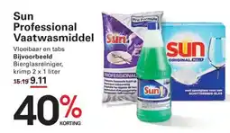 Sligro Sun Professional Vaatwasmiddel aanbieding