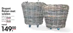 Sligro Drypot Rotan met wielen aanbieding