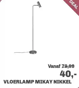 Trendhopper Vloerlamp mikay nikkel aanbieding