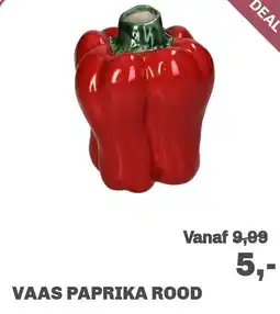 Trendhopper Vaas paprika rood aanbieding