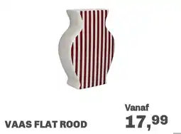 Trendhopper Vaas flat rood aanbieding