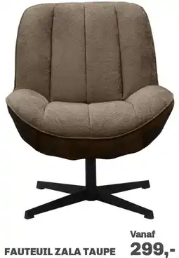 Trendhopper Fauteuil zala taupe aanbieding
